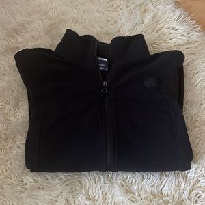 North face black fleece long sleeve zip up jacket XS